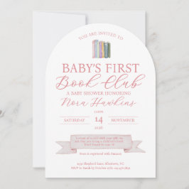 Invitación Baby’s First Book Club Baby Shower Invitation