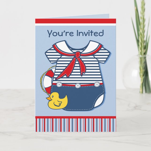Invitación Baby Sailor Suit A (Anverso)