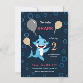 Invitación Baby shark