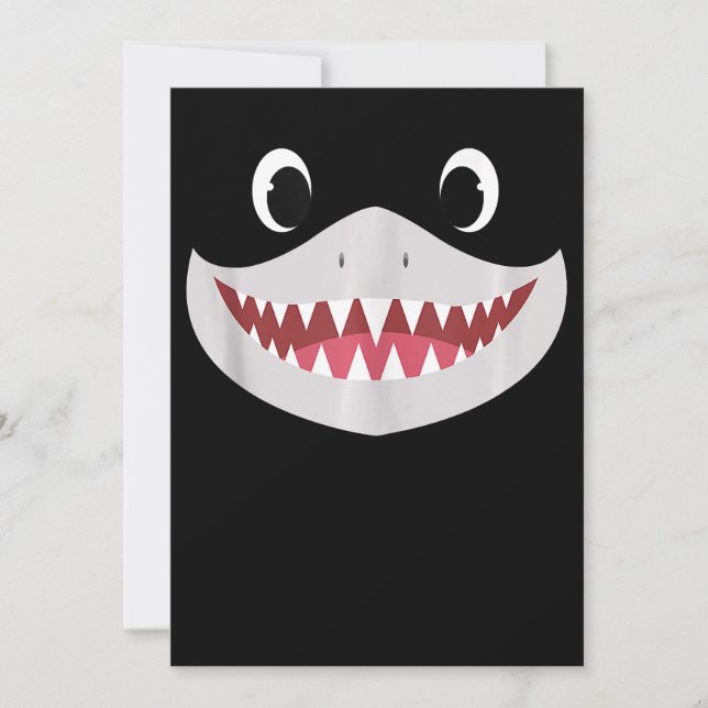 Invitación Baby Shark Halloween - Regalos de tiburones lindos (Anverso)