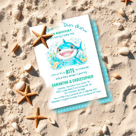 Invitación Baby Shark Ocean Under Sea Boy Baby Shower