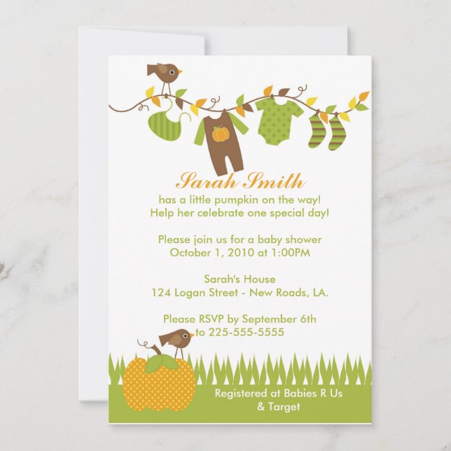 Invitación Baby Shower (Anverso)