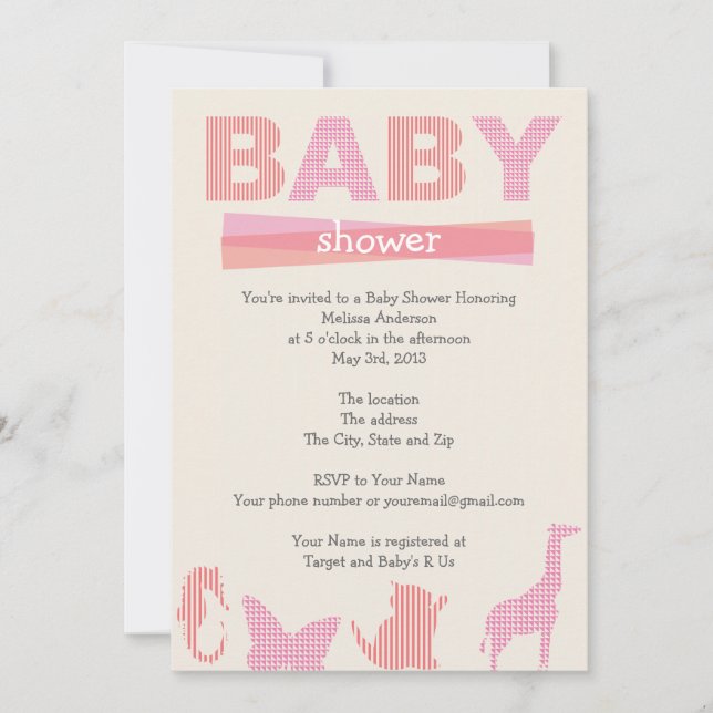 Invitación Baby Shower (Anverso)