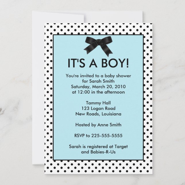 Invitación Baby Shower (Anverso)