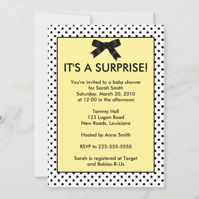 Invitación Baby Shower (Anverso)