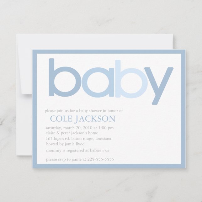 Invitación Baby Shower (Anverso)