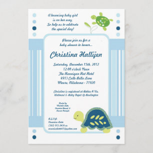 Invitación Baby Shower 5 x 7 para el océano de arr