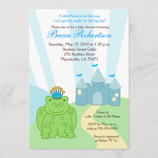 Invitación Baby Shower 5x7 del castillo de prINCE 