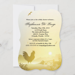 Invitación Baby Shower 5x7 Sunny Morning Farm Coun