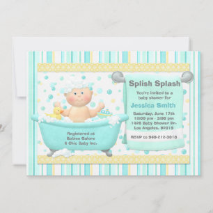 Invitación Baby Shower a Bath Bubble