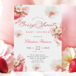 Invitación Baby Shower a Berry Sweet Coquette Spri