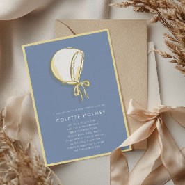 Invitación Baby Shower a Blue Baby Bonnet