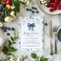 Invitación Baby Shower a Blueberry Berry Sweet