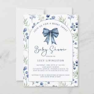 Invitación Baby Shower a Blueberry Berry Sweet