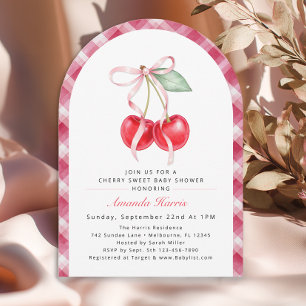 Invitación Baby Shower a Cherry Sweet Arch