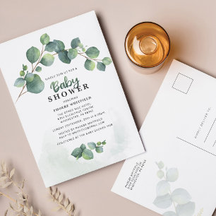 Invitación Baby Shower a Eucalyptus