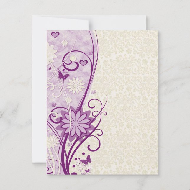 Invitación Baby Shower a Flor y Mariposa (Anverso)