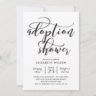 Invitación Baby Shower a la adopción de guiones ca