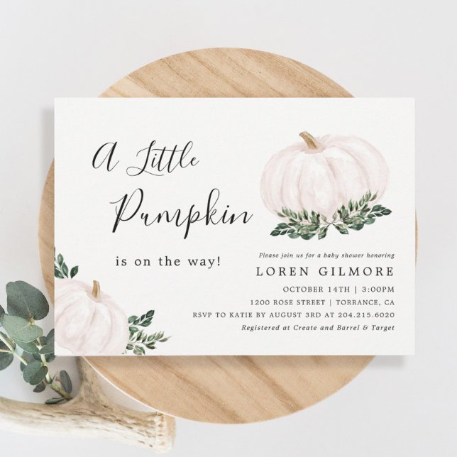 Invitación Baby Shower a la caída de la calabaza b (Subido por el creador)