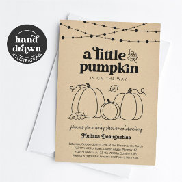 Invitación Baby Shower a la calabaza neutra de gén