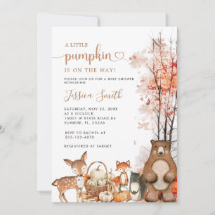 Invitación Baby Shower a la calabaza pequeña de Wo