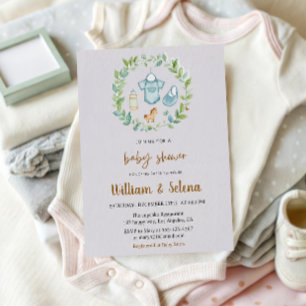 Invitación Baby Shower a la energía de color de ag