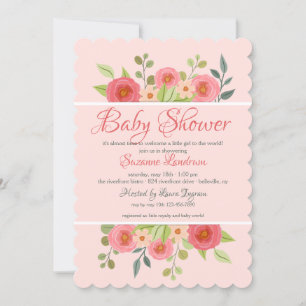 Invitación Baby Shower a la fantasía floral