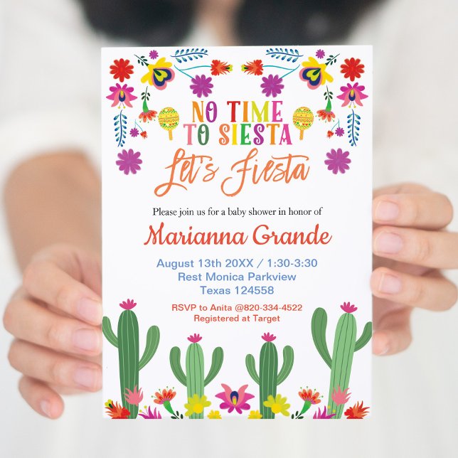 Invitación Baby Shower a la Fiesta Floral Mexicana (Subido por el creador)