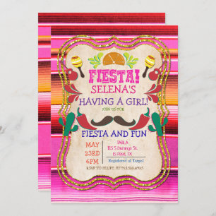 Invitación Baby Shower a la Fiesta Mexicana