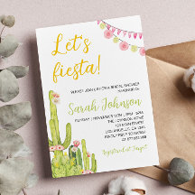 Invitación Baby Shower a la Fiesta Mexicana