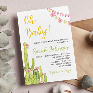 Invitación Baby Shower a la Fiesta Mexicana