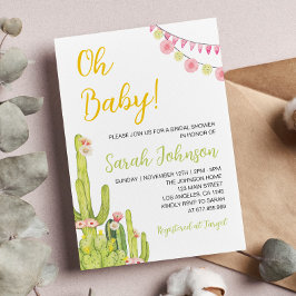 Invitación Baby Shower a la Fiesta Mexicana