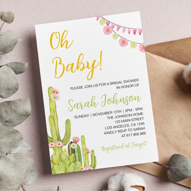 Invitación Baby Shower a la Fiesta Mexicana (Subido por el creador)