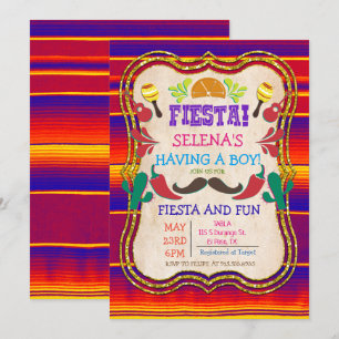 Invitación Baby Shower a la Fiesta Mexicana