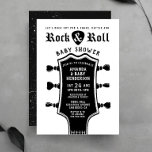 Invitación Baby Shower a la guitarra rock y Roll<br><div class="desc">Esta invitación Baby Shower Rock and Roll Guitar dará la mejor introducción a tu pequeña estrella de rock! ¡Esta invitación dice que el recién nacido nació para rodar!</div>