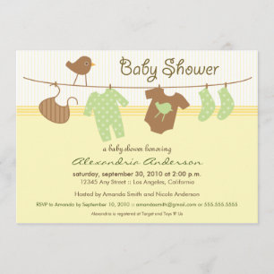 Invitación Baby Shower a la línea neutra de género
