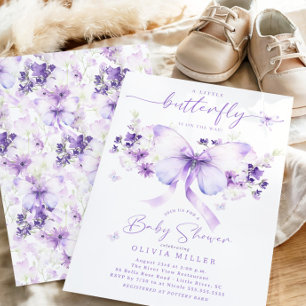 Invitación Baby Shower a la mariposa caprichosa