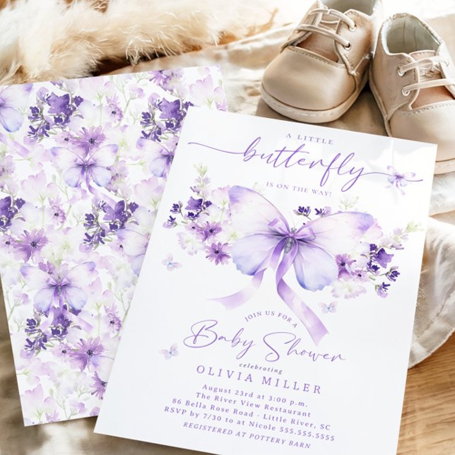 Invitación Baby Shower a la mariposa caprichosa (Subido por el creador)