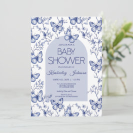 Invitación Baby Shower a la mariposa de la Chinois