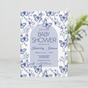 Invitación Baby Shower a la mariposa de la Chinois