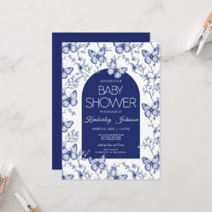 Invitación Baby Shower a la mariposa de la Chinois
