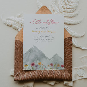 Invitación Baby Shower a la montaña Wildflower