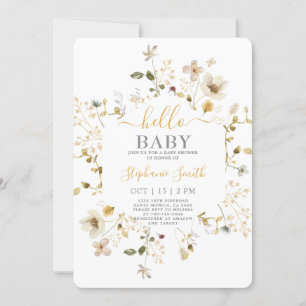 Invitación Baby Shower a la primavera de las flore