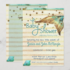 Invitación Baby Shower a la sirena de playa Fantas