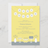 Invitación Baby Shower a la tabla dulce - Amarillo