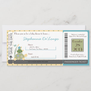 Invitación Baby Shower a la vida de caracol en el