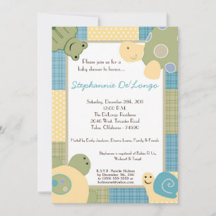 Invitación Baby Shower a la vida de un caracol en 