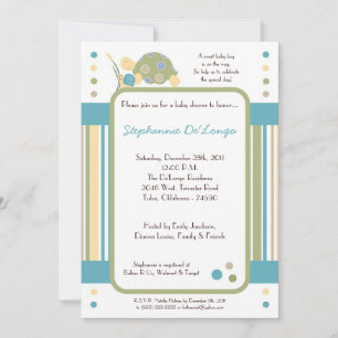 Invitación Baby Shower a la vida de un caracol en 