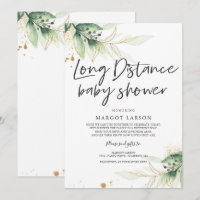 Baby Shower a larga distancia de Baby Shower verde