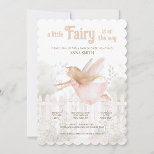 Invitación Baby Shower "A Little Fairy is on the Way"